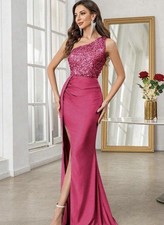💖Pink One Shoulder Prom